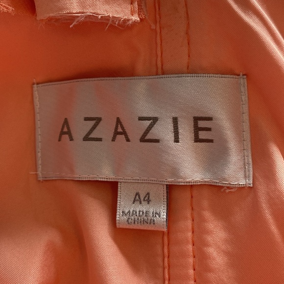 Azazie Elvira sunset flowy pleated chiffon bridesmaid dress in size A4. - Picture 6 of 8